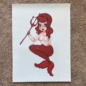*HOLD FOR @ACIDDIOSA* Ilse Valfre 18x24” Mermaid Art Print